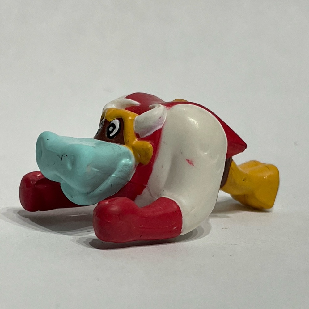 Vintage 1989 Wendy’s Mighty Mouse The New Adventures Cow Suction Cup Toy!! Rare!